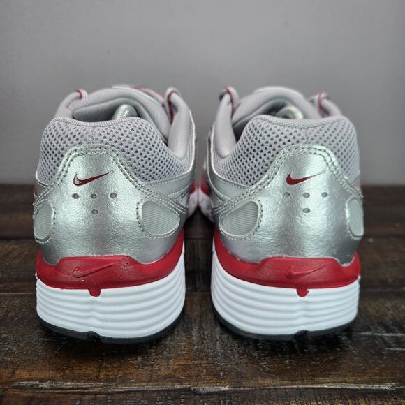 NEW Nike P-6000 Mens Size 11.5 Running Shoes Metallic Silver Gym Red CD6404-024 - Picture 4 of 12